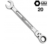 Ключ гаечный комбинированный с трещоткой, поворотный 20 мм, MAX BITE™ Milwaukee 4932480193