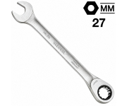 Ключ гаечный комбинированный трещоточный 27 мм, GEDORE 7 R 27, 2297213