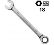 Ключ гаечный комбинированный трещоточный 18 мм, GEDORE Red R07100180, 3300838