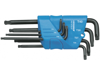 Набор ключей торцовых TORX, шар, 7 предметов T10-T40 H 43 KTX-07  1531441