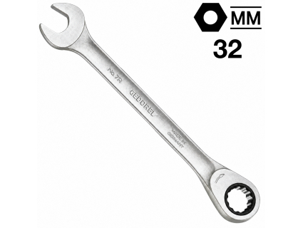 Ключ гаечный комбинированный трещоточный 32 мм, GEDORE 7 R 32, 2297248
