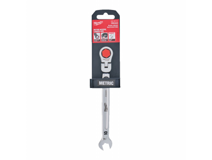 Ключ гаечный комбинированный с трещоткой, поворотный 10 мм, MAX BITE™ Milwaukee 4932480183