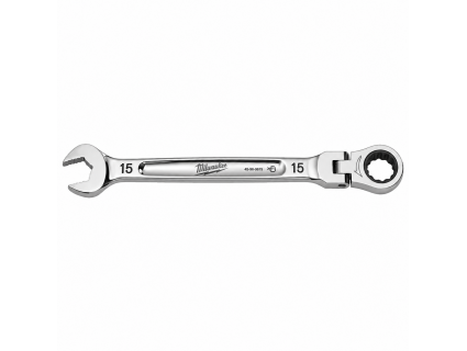 Ключ гаечный комбинированный с трещоткой, поворотный 15 мм, MAX BITE™ Milwaukee 4932480188
