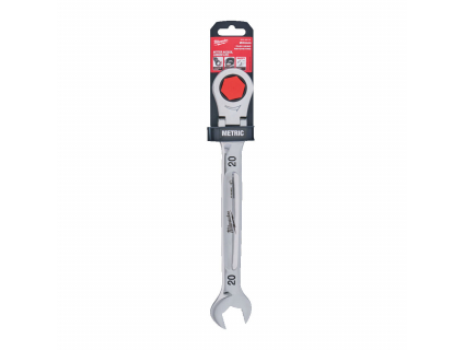 Ключ гаечный комбинированный с трещоткой, поворотный 20 мм, MAX BITE™ Milwaukee 4932480193