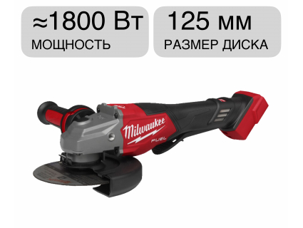 Угловая шлифмашина аккумуляторная M18 FHSAG125XPDB2-0X FUEL Milwaukee 4933493417