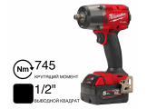 Гайковерт аккумуляторный M18 FMTIW2F12-502X FUEL Milwaukee 4933478450 Гайковерт аккумуляторный M18 FMTIW2F12-502X FUEL Milwaukee 4933478450