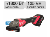 Угловая шлифмашина аккумуляторная M18 FHSAGO125VXPDB2-802X FORGE ONE-KEY Milwaukee 4933493420